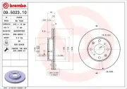 Bremsscheibe Vorderachse BREMBO 09.5023.10