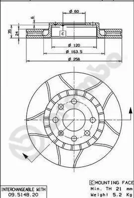 Bremsscheibe BREMBO 09.5148.76