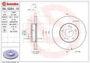 Bremsscheibe Vorderachse BREMBO 09.5254.10