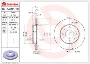 Bremsscheibe Vorderachse BREMBO 09.5282.10