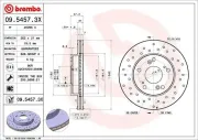 Bremsscheibe Vorderachse BREMBO 09.5457.3X