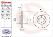 Bremsscheibe BREMBO 09.5614.10