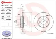 Bremsscheibe Vorderachse BREMBO 09.5707.14