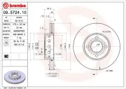 Bremsscheibe Vorderachse BREMBO 09.5724.10