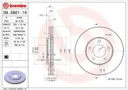 Bremsscheibe Vorderachse BREMBO 09.5801.10