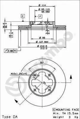 Bremsscheibe BREMBO 09.5867.10