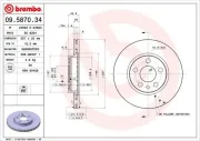 Bremsscheibe BREMBO 09.5870.34