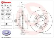 Bremsscheibe Vorderachse BREMBO 09.5914.10