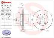 Bremsscheibe BREMBO 09.5916.10