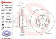 Bremsscheibe Vorderachse Vorderachse links BREMBO 09.5934.11