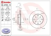 Bremsscheibe Vorderachse BREMBO 09.6753.10