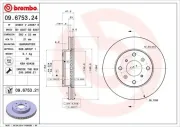 Bremsscheibe Vorderachse BREMBO 09.6753.21