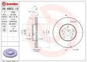 Bremsscheibe BREMBO 09.6803.10