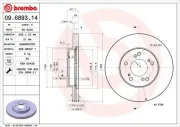 Bremsscheibe Vorderachse BREMBO 09.6893.11