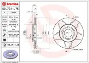 Bremsscheibe Vorderachse BREMBO 09.7011.75