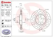 Bremsscheibe Vorderachse BREMBO 09.7012.1X