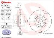 Bremsscheibe BREMBO 09.7074.11