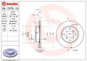Bremsscheibe Vorderachse BREMBO 09.7279.10