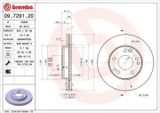 Bremsscheibe Vorderachse BREMBO 09.7291.20