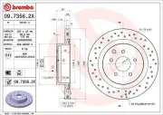 Bremsscheibe Hinterachse BREMBO 09.7356.2X