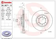 Bremsscheibe Vorderachse BREMBO 09.8071.11