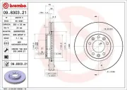 Bremsscheibe Vorderachse BREMBO 09.8303.21