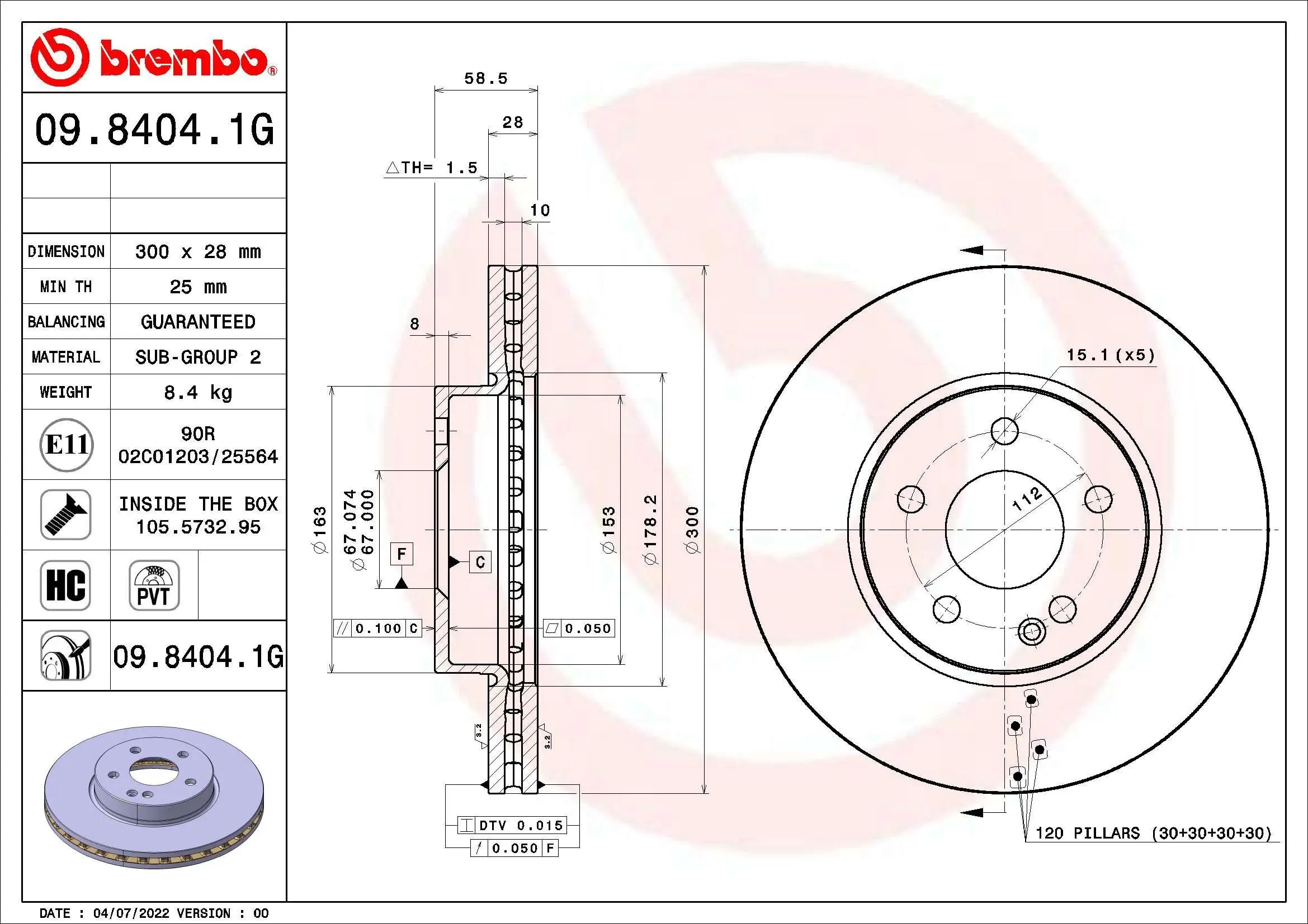 Bremsensatz, Scheibenbremse BREMBO KT 10 029