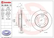 Bremsscheibe Vorderachse BREMBO 09.8546.10