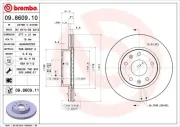 Bremsscheibe Vorderachse BREMBO 09.8609.11