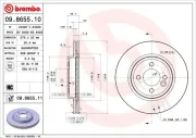 Bremsscheibe Vorderachse BREMBO 09.8655.11