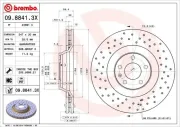 Bremsscheibe Vorderachse BREMBO 09.8841.3X