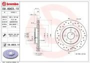 Bremsscheibe Vorderachse BREMBO 09.8903.1X