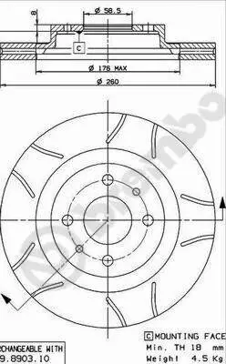 Bremsscheibe BREMBO 09.8903.75