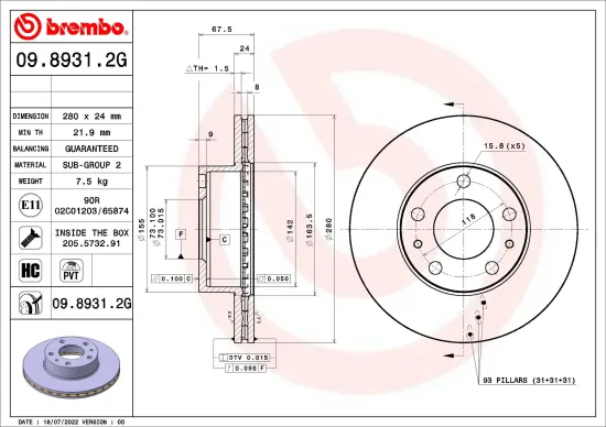 Bremsensatz, Scheibenbremse Vorderachse BREMBO KT 10 001 Bild Bremsensatz, Scheibenbremse Vorderachse BREMBO KT 10 001