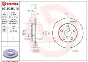 Bremsscheibe Vorderachse BREMBO 09.9085.10