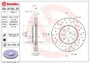 Bremsscheibe Vorderachse BREMBO 09.9159.2X