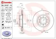 Bremsscheibe Vorderachse BREMBO 09.9167.11