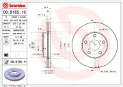 Bremsscheibe Vorderachse BREMBO 09.9185.11