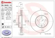 Bremsscheibe Vorderachse BREMBO 09.9442.11