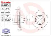 Bremsscheibe Vorderachse BREMBO 09.9607.14