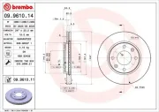 Bremsscheibe Vorderachse BREMBO 09.9610.11