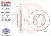 Bremsscheibe Vorderachse BREMBO 09.9615.14