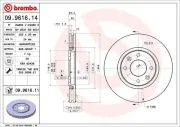 Bremsscheibe BREMBO 09.9616.11