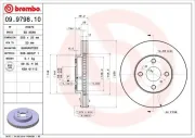 Bremsscheibe BREMBO 09.9798.10