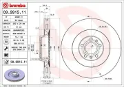 Bremsscheibe Vorderachse BREMBO 09.9915.11