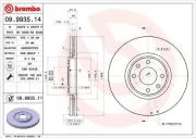 Bremsscheibe Vorderachse BREMBO 09.9935.11