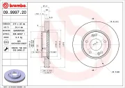 Bremsscheibe BREMBO 09.9997.20