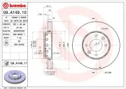 Bremsscheibe Vorderachse BREMBO 09.A149.11