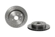 Bremsscheibe Hinterachse BREMBO 09.A198.1X