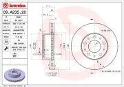 Bremsscheibe Vorderachse BREMBO 09.A235.20